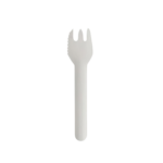 Snackvork met snijrand Wit Reusable